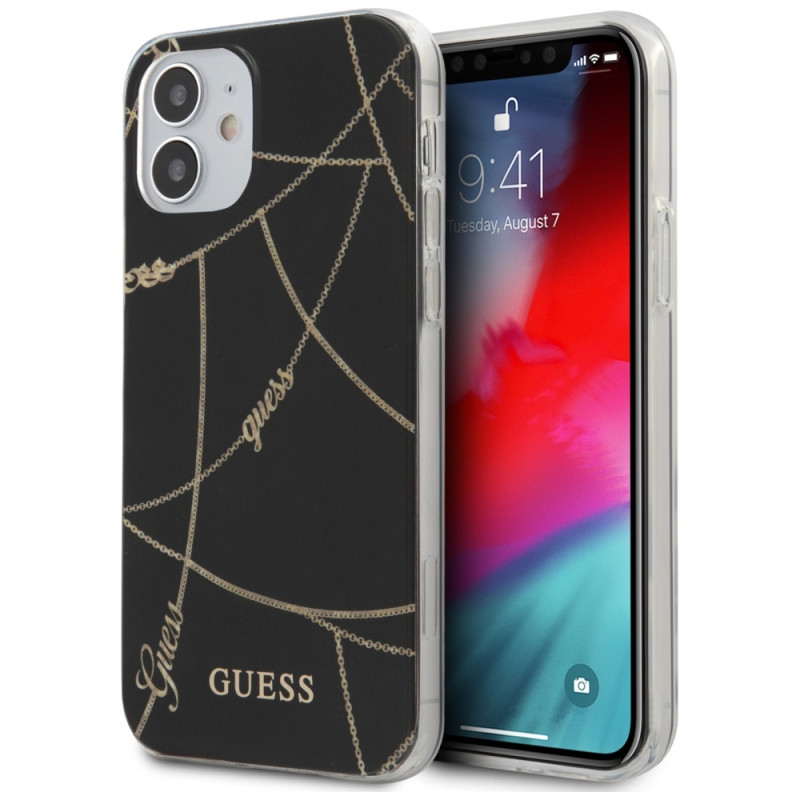 Kryt Guess GUHCP12SPCUCHBK pro iPhone 12 mini  - černá/černá