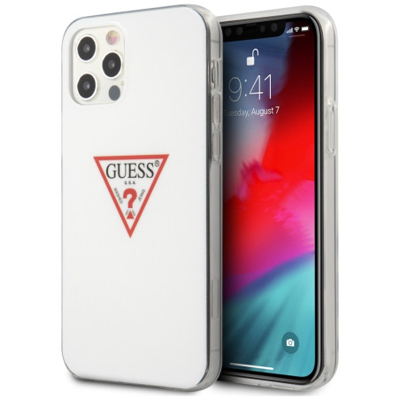 Kryt Guess Triangle pro iPhone 12/12 Pro - bílá