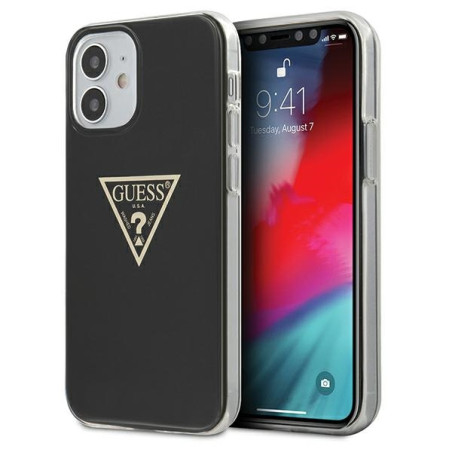 Kryt Guess Metallic pro iPhone 12 mini - black/black