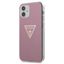 Kryt Guess Metallic GUHCP12SPCUMPTPI pro iPhone 12 mini - růžový