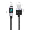 Orico LDA2L kabel USB-A na Lightning 12W LED 0,5 m černá/stříbrná