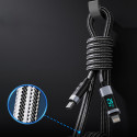 Orico LDA2L kabel USB-A na Lightning 12W LED 0,5 m černá/stříbrná