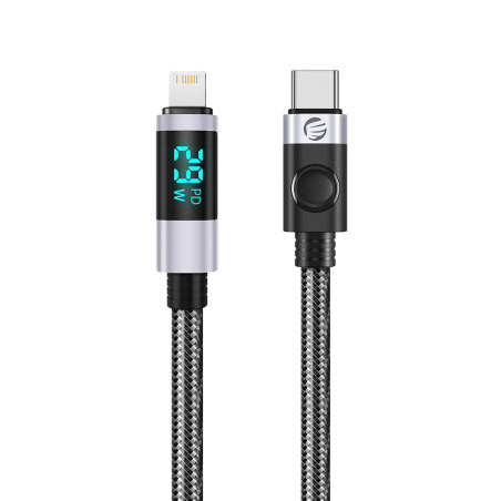 Orico LDC2L USB-C to Lightning 29W kabel s LED - černý