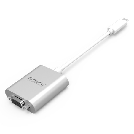 Orico PTAV redukce USB‑C na VGA + 3,5mm audio - stříbrná