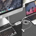 Orico PTAV redukce USB‑C na VGA + 3,5mm audio - stříbrná