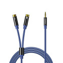 Orico AXRF audio kabel 3,5mm na 2× RCA 2 m - modrá