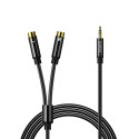 Kabel Orico AXRF mini jack 3,5 mm na 2× RCA 5 m - černý
