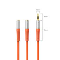 ORICO AX2-10 audio splitter 3,5mm 1m oranžový