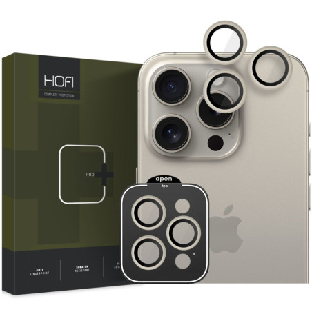 Ochranné sklo na objektiv fotoaparátu Hofi Camring Pro+ Apple iPhone 15 Pro / 15 Pro Max - Titanium