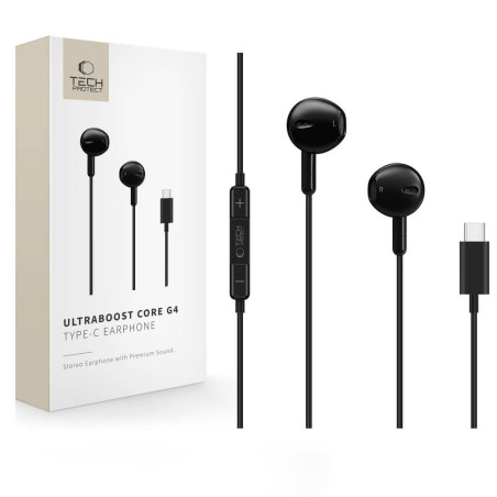 Sluchátka Tech-Protect CORE G4 USB-C černá