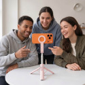 TECH-PROTECT L11S Bluetooth selfie tyč/stativ - růžová
