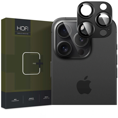 Ochranné sklo na objektiv fotoaparátu Hofi Fullcam Pro+ Apple iPhone 16 Pro / 16 Pro Max - černá