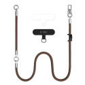 Pouzdro Tech-Protect C10S crossbody pro telefon - walnut brown/titaniu