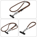 Pouzdro Tech-Protect C10S crossbody pro telefon - walnut brown/titaniu