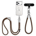 Pouzdro Tech-Protect C10S crossbody pro telefon - walnut brown/titaniu