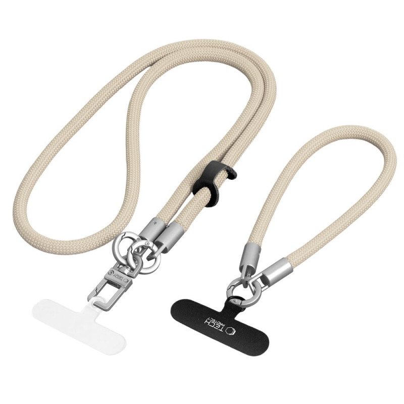 Pouzdro Tech-Protect C10S pro nošení přes rameno a na zápěstí - desert beige/titanium
