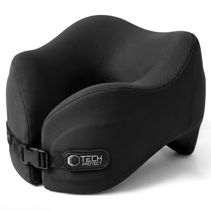 Cestovní polštář na krk Tech-Protect COMFORTREST TRAVEL NECK PILLOW pro cestování - černý