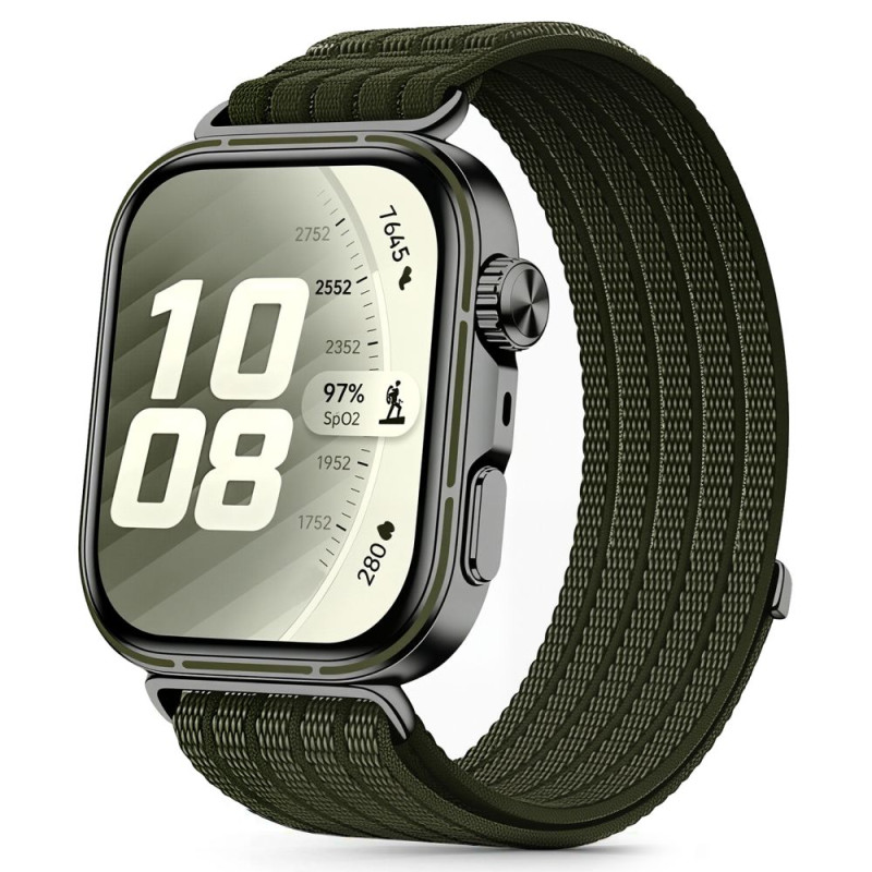 Řemínek Tech-Protect NYLON SPORT pro Huawei Watch Fit 3 / 4 / 4 Pro / 5 / 5 Pro - military green