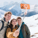 TECH-PROTECT L10S selfie tyč/tripod Bluetooth - růžová/šedá