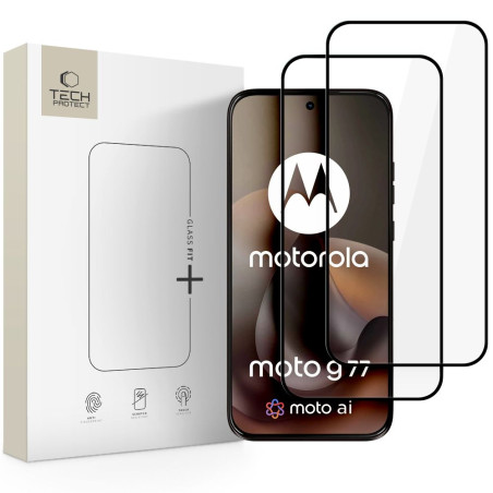 Tech-Protect GLASS FIT+ Motorola MOTO G67/G77/G87 – black (2-pack)