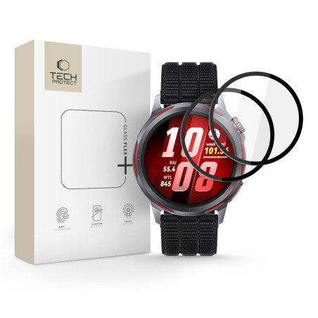 Tech-Protect GLASS FLEX+ pro Huawei Watch GT RUNNER 2 (2-pack) - black