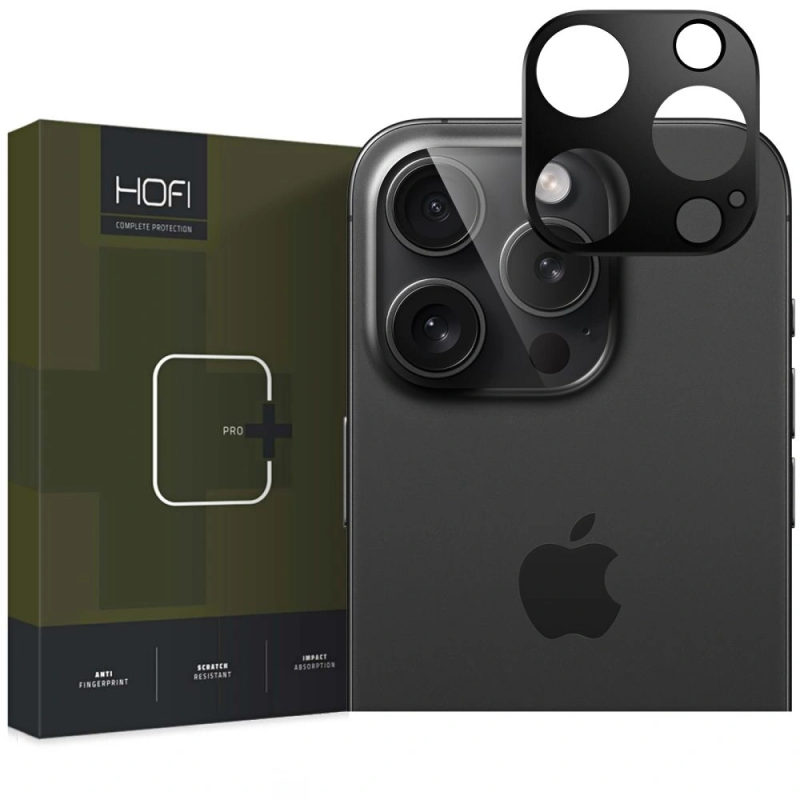 Ochranné sklo zadní kamery Hofi Alucam Pro+ Apple iPhone 16 Pro / 16 Pro Max - černá