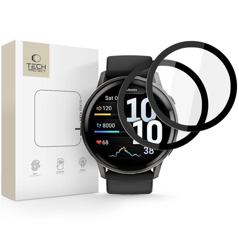 Ochranné sklo Tech-Protect TECH-PROTECT GLASS FLEX+ pro Garmin Venu 4 (45 mm) - black