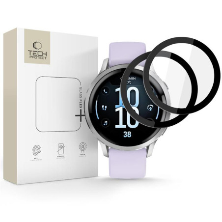 Ochranné sklo Tech-Protect Glass Flex+ pro Garmin Venu 4 41 mm - blac