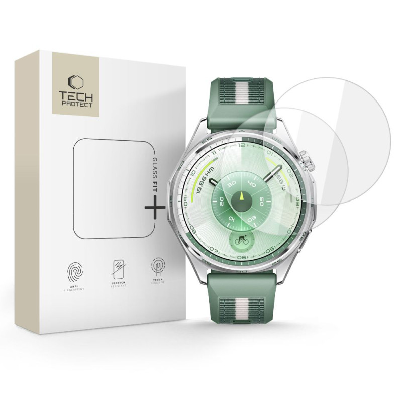 Ochranné sklo Tech-Protect GLASS FIT+ 2-PACK pro Huawei Watch GT 6 (46 MM) - clear