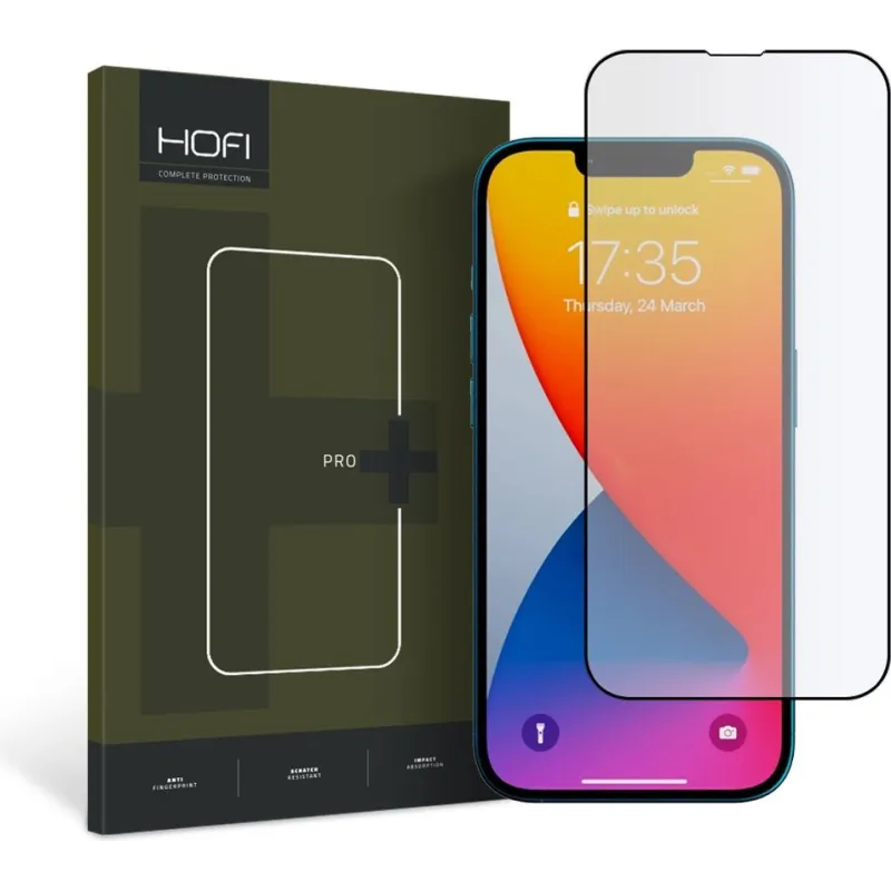 Ochranné tvrzené sklo Hofi Glass Pro+ pro Apple iPhone 14 / 13 / 13 Pro – černé