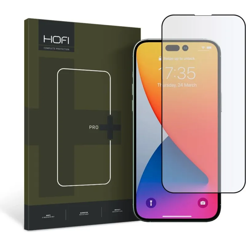 Ochranné tvrzené sklo Hofi Glass Pro+ pro Apple iPhone 14 Pro Max – černé