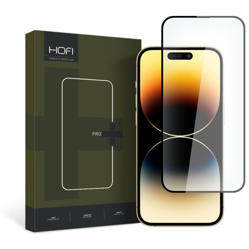 Ochranné tvrzené sklo Hofi Glass Pro+ pro Apple iPhone 15 – černé