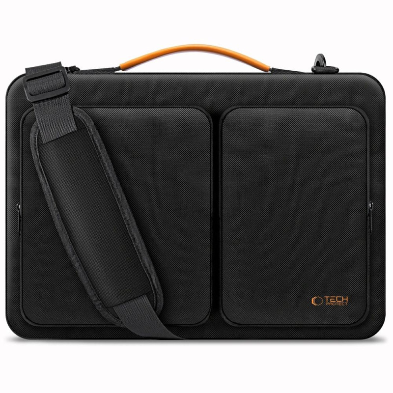 Pouzdro Tech-Protect DEFENDER BAG na notebook 13-14" - černá/oranžová