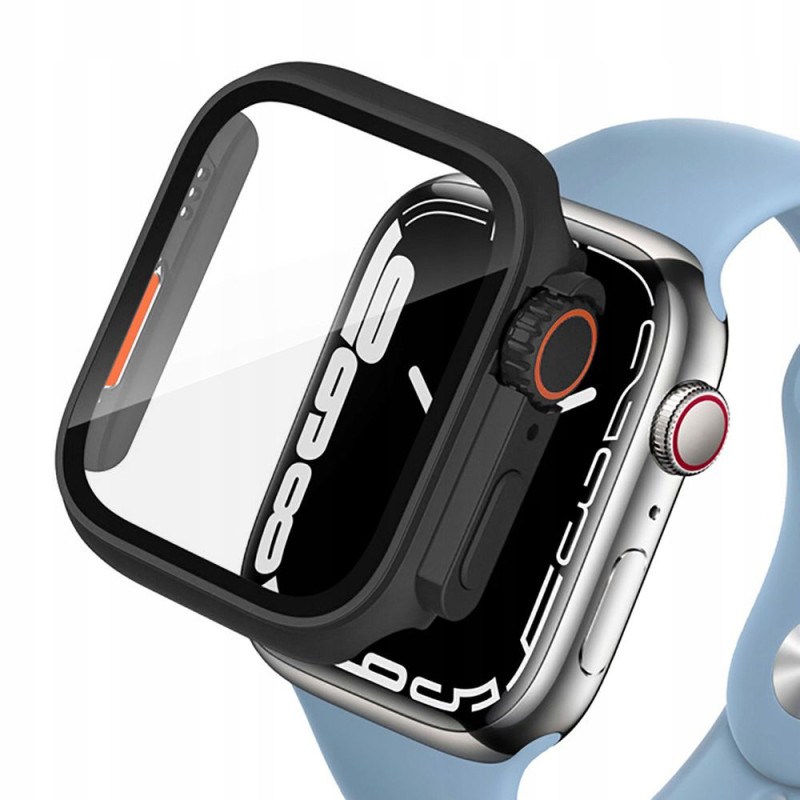 Ochranný kryt Tech-Protect Defense360 pro Apple Watch 7 / 8 / 9 (45 mm) – černá/oranžová