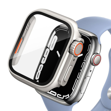 Ochranný kryt Tech-Protect Defense360 pro Apple Watch 7 / 8 / 9 (45 mm) – Titanium / Orange