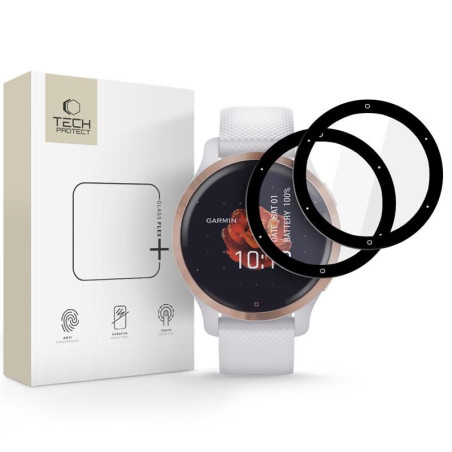 Ochranné sklo Tech-Protect GLASS FLEX+ pro Garmin Venu 2S – černé
