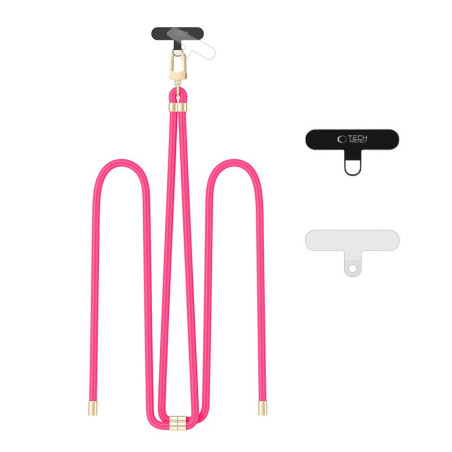 Řemínek Tech-Protect C7S pro telefon hot pink/gold