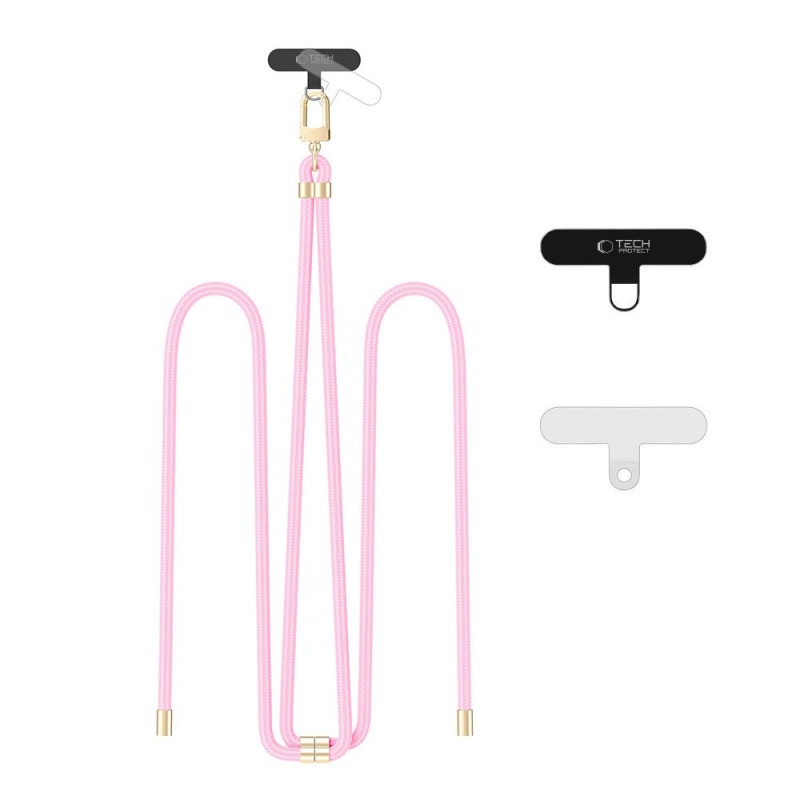 Řemínek Tech-Protect C7S pro chytré telefony - baby pink/gold