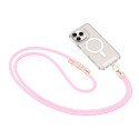 Řemínek Tech-Protect C7S crossbody pro telefony - baby pink/gold