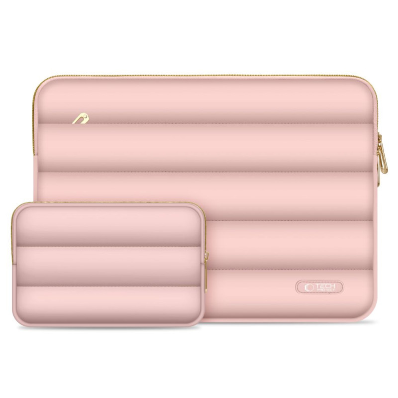 Pouzdro Tech-Protect PUFFY pro notebook 13-14" - dusty rose