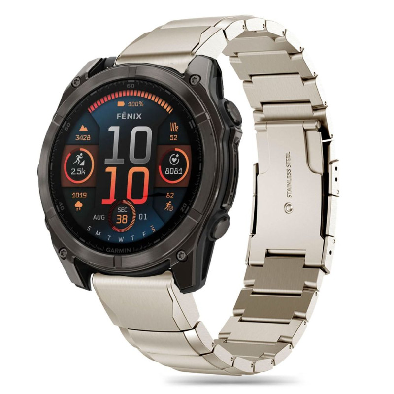 Řemínek Tech-Protect STEELBAND pro Garmin FENIX 5X / 5X PLUS / 6X / 6X PRO / 7X / 8 / 8 PRO (51 MM) - titanový