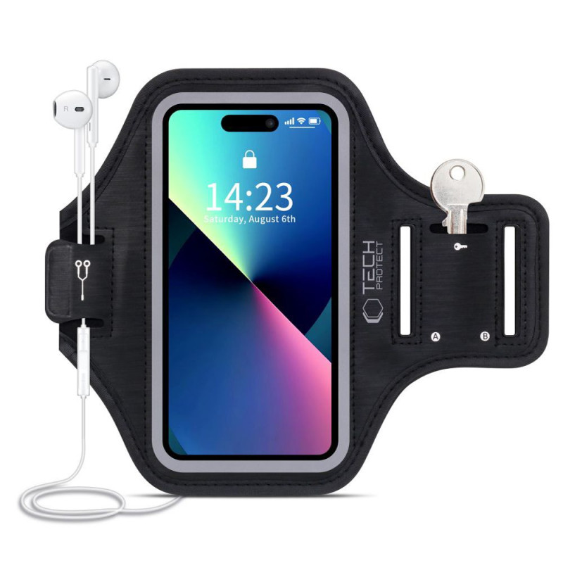 Řemínek Tech-Protect M4 UNIVERZAL SPORT ARMBAND pro chytré telefony - černý