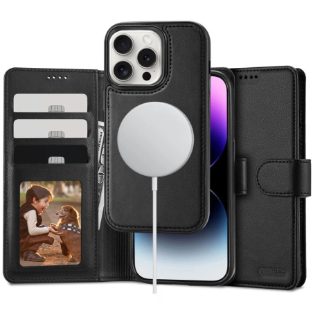 Peněženka Tech-Protect MagSafe pro Apple iPhone 16 Pro Černá