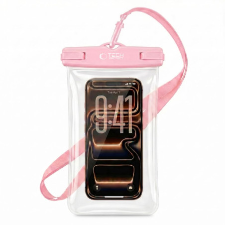 Pouzdro Tech-Protect UWC7 Waterproof Case 6,9" růžové