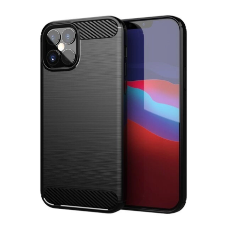Pouzdro AG PREMIUM Carbon Case pro iPhone 12 Pro Max - černé