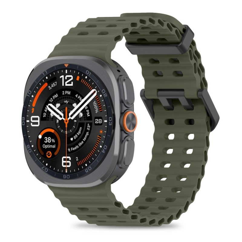 Ochranný řemínek / band Tech-Protect ICONBAND PRO pro Galaxy Watch Ultra 1 / 2 2024-2026 (47 mm) - military green