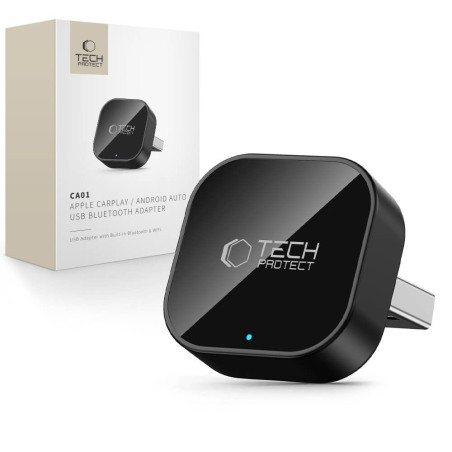 Adaptér TECH-PROTECT CA01 CarPlay/Android Auto - matná černá