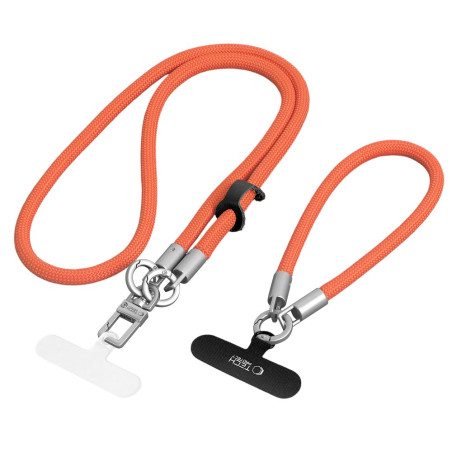 Šňůrka na telefon Tech-Protect C10S Rope - oranžová/titanová