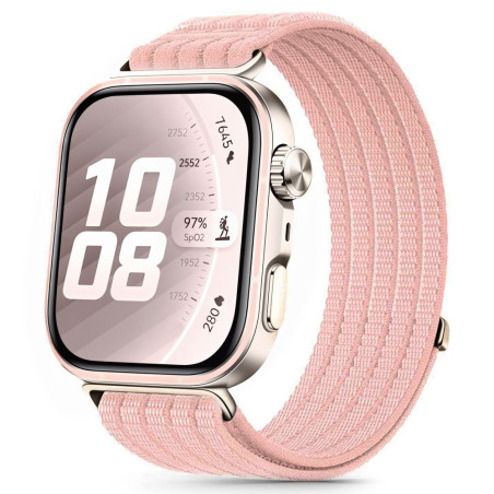Řemínek Tech-Protect Nylon Sport pro Huawei Watch Fit 3 - růžový