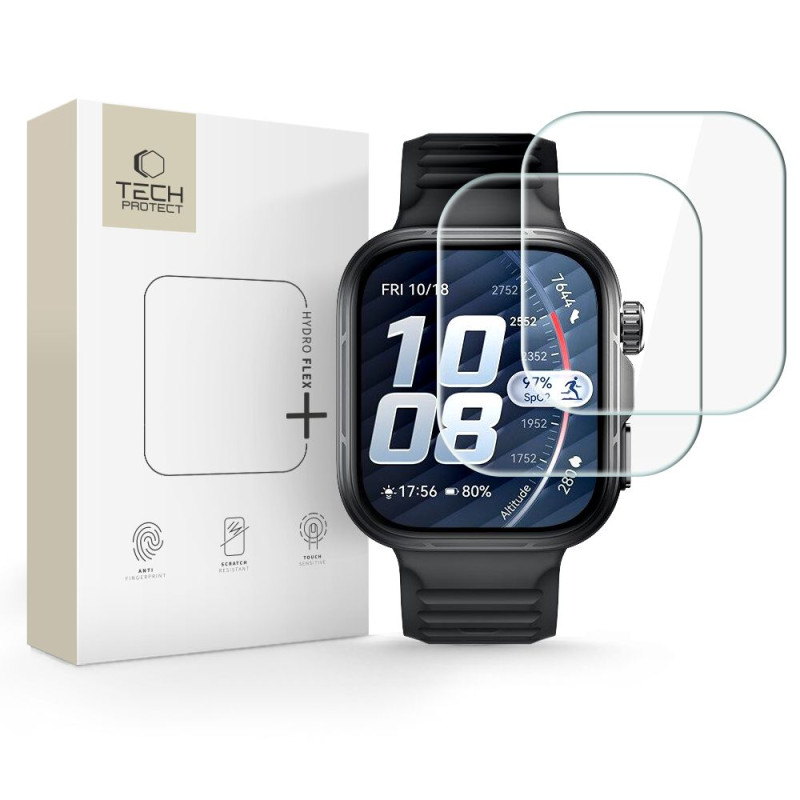 Hydrogelová fólie Tech-Protect Hydro Flex+ 2 ks pro Huawei Watch Fit 5 Pro - čirá
